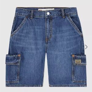 Levi's Dark Blue Denim Cargo Shorts Boys Size 16